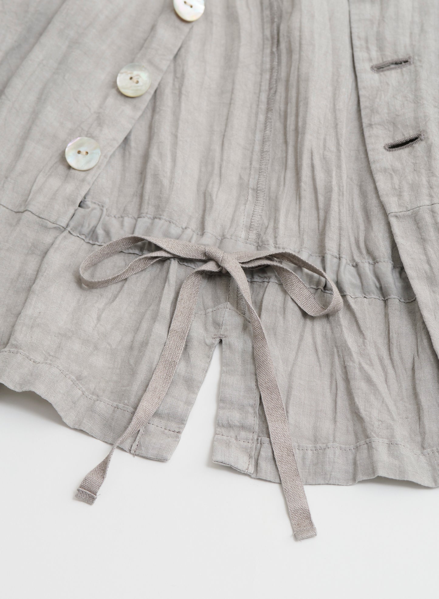 Pas De Calais French Linen Short Jacket Grey-Pas De Calais-Thistle Hill