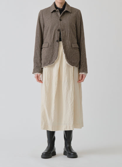 Pas de Calais Eco Wool Herringbone Short Jacket Beige-Pas De Calais-Thistle Hill