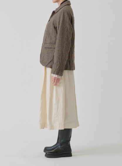 Pas de Calais Eco Wool Herringbone Short Jacket Beige-Pas De Calais-Thistle Hill