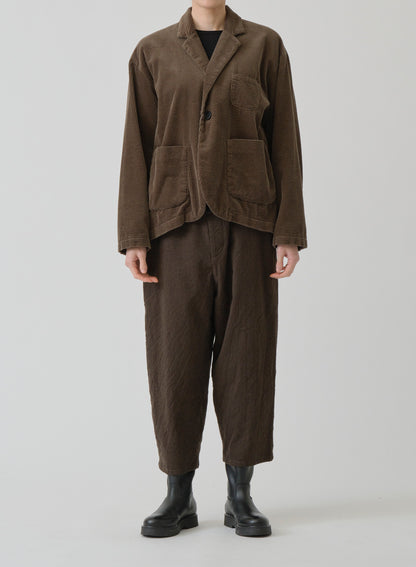 Pas de Calais Corduroy Tailored Jacket Khaki-Pas De Calais-Thistle Hill