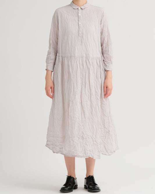 Pas De Calais Classic Crinkle Dress Grey-Pas De Calais-Thistle Hill