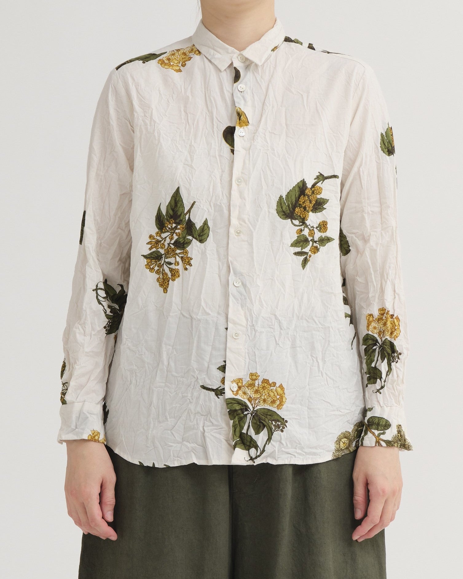 Pas De Calais Summer Botanical Print Blouse Ivory-Pas De Calais-Thistle Hill