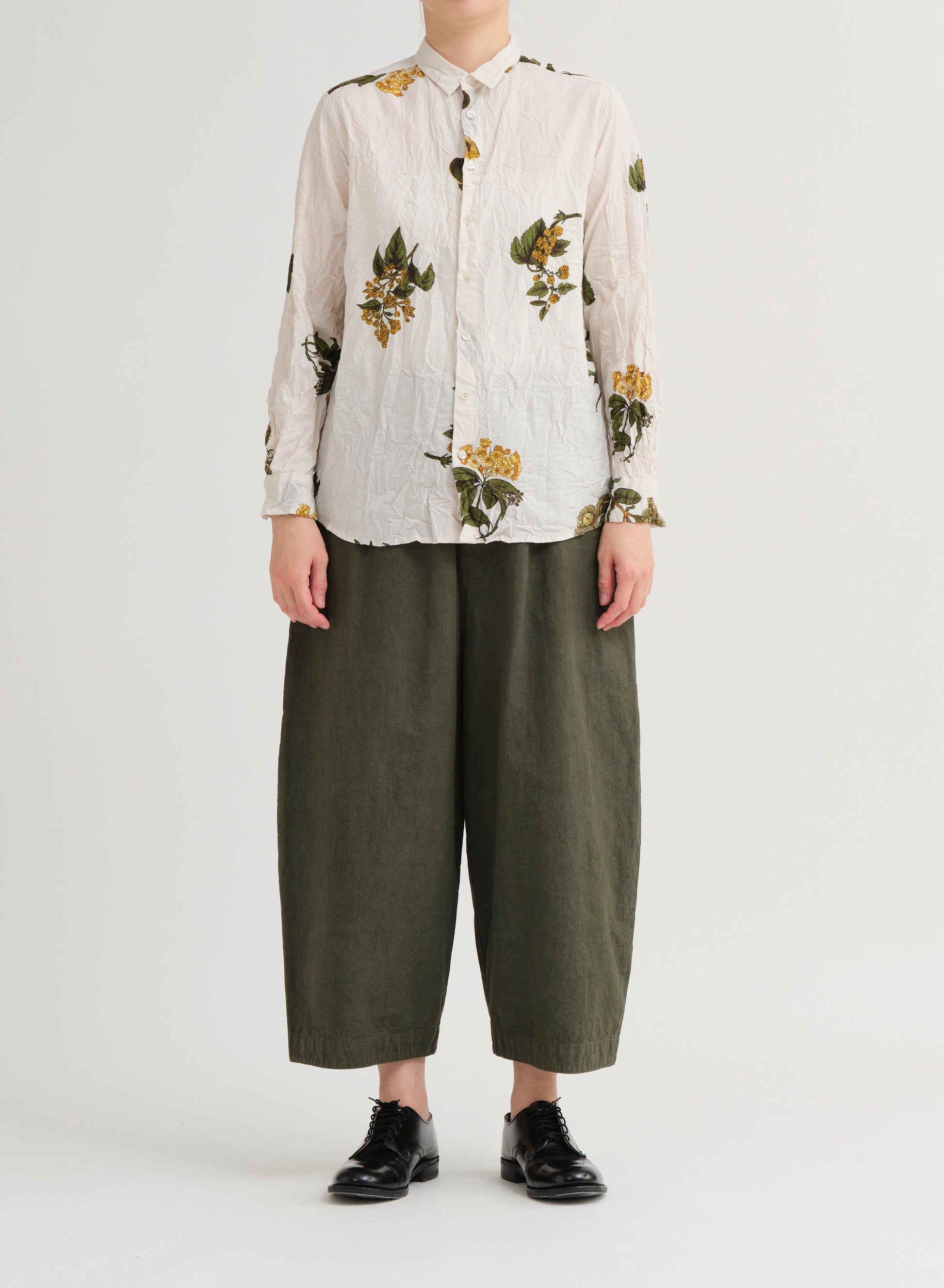 Pas De Calais Summer Botanical Print Blouse Ivory-Pas De Calais-Thistle Hill