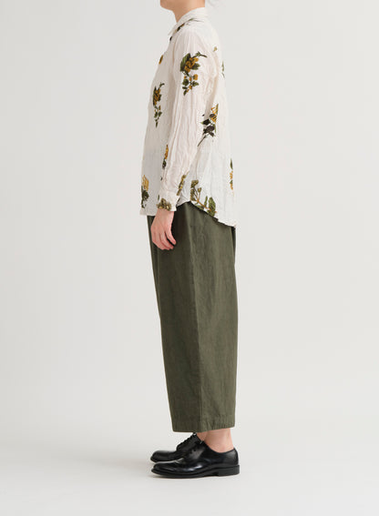 Pas De Calais Summer Botanical Print Blouse Ivory-Pas De Calais-Thistle Hill