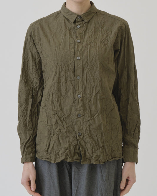 Pas de Calais Cotton Typewriter Blouse Khaki-Pas De Calais-Thistle Hill