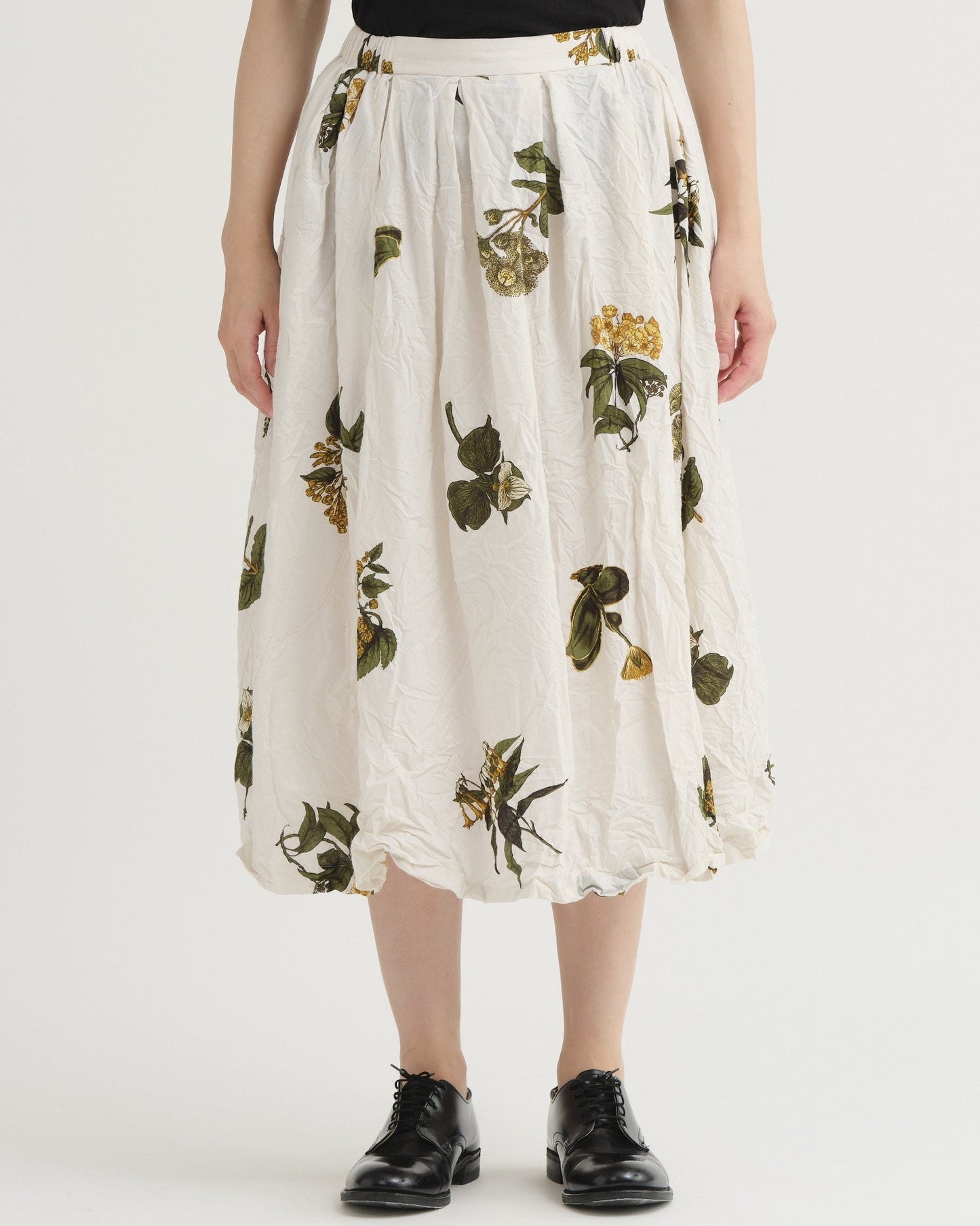 Pas De Calais Summer Botanical Print Skirt Ivory-Pas De Calais-Thistle Hill