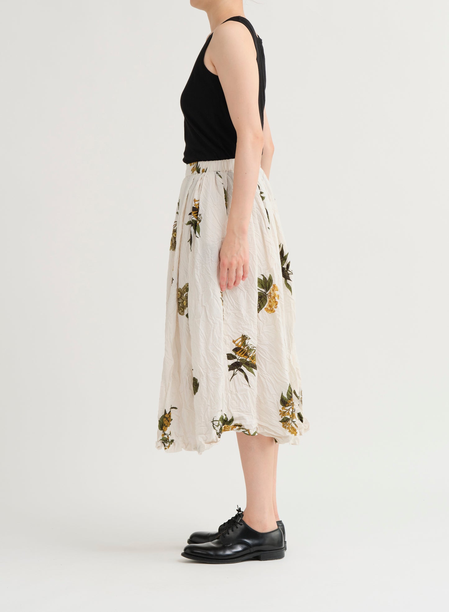 Pas De Calais Summer Botanical Print Skirt Ivory-Pas De Calais-Thistle Hill