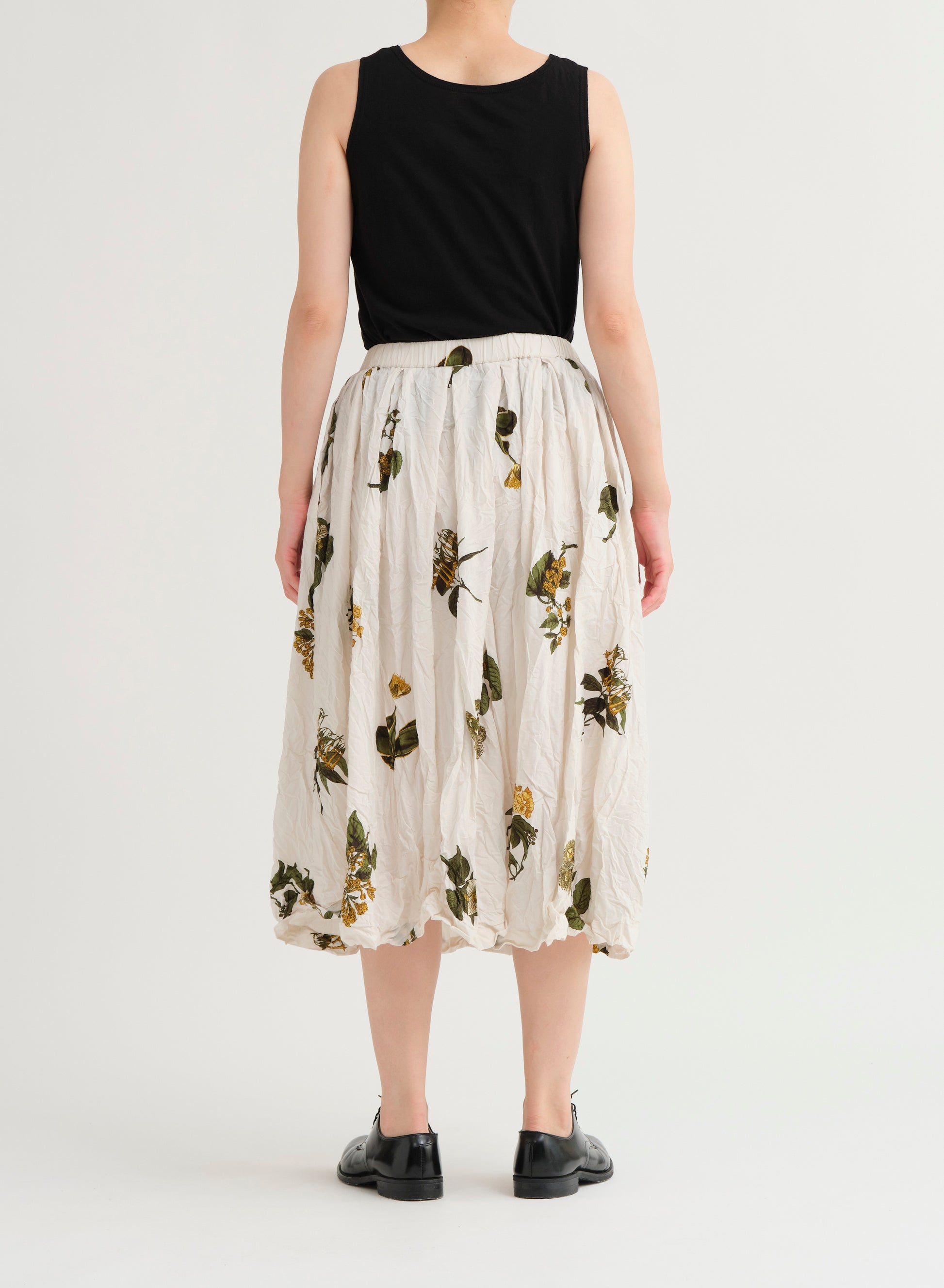 Pas De Calais Summer Botanical Print Skirt Ivory-Pas De Calais-Thistle Hill