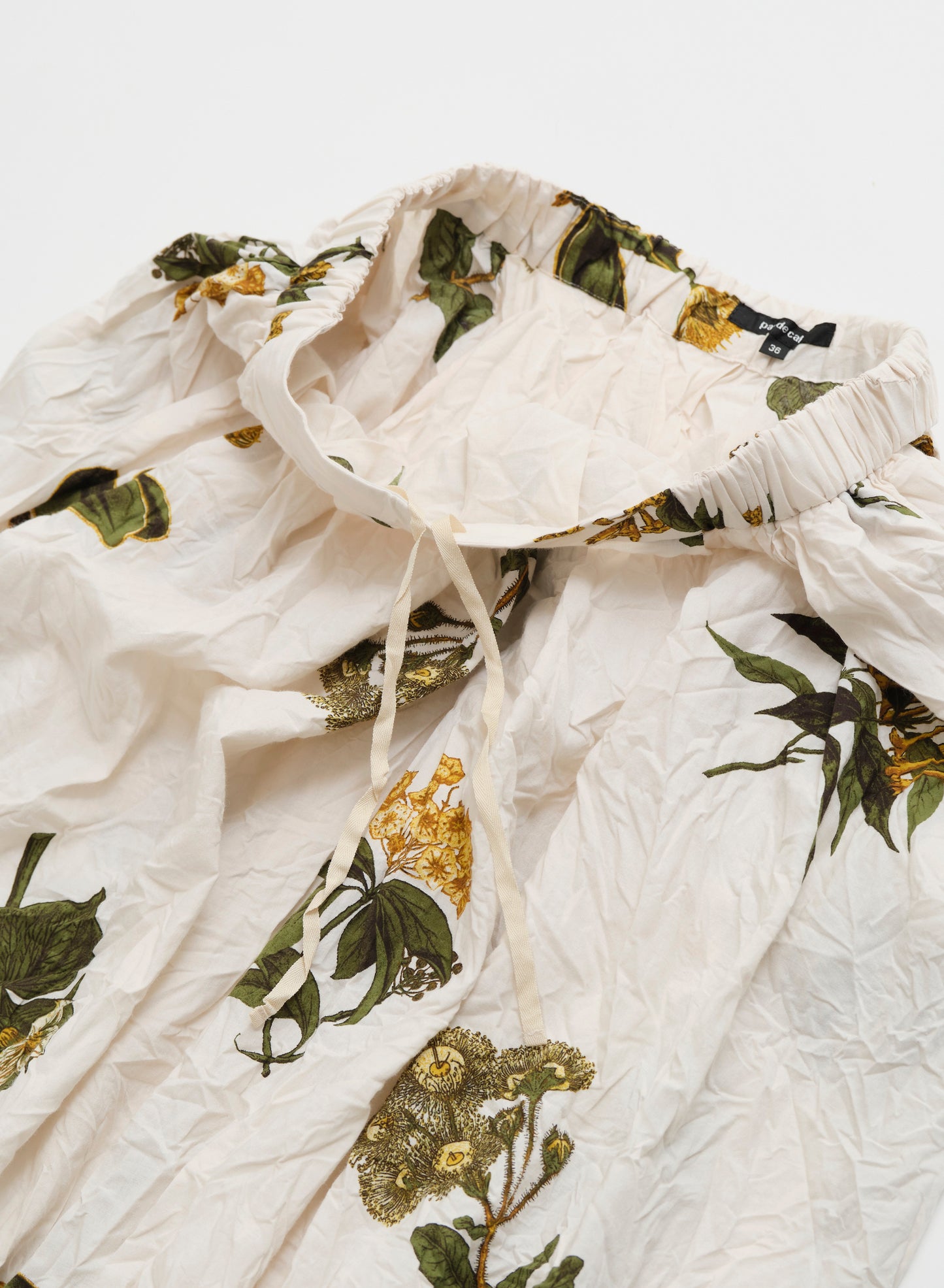 Pas De Calais Summer Botanical Print Skirt Ivory-Pas De Calais-Thistle Hill