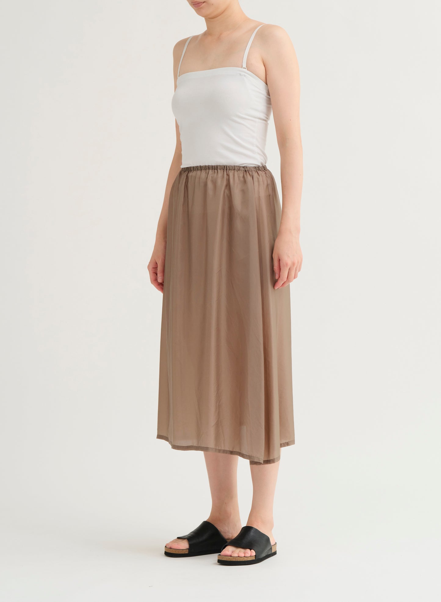 Pas De Calais Bemberg Taffeta Slip Under Skirt Khaki-Pas De Calais-Thistle Hill