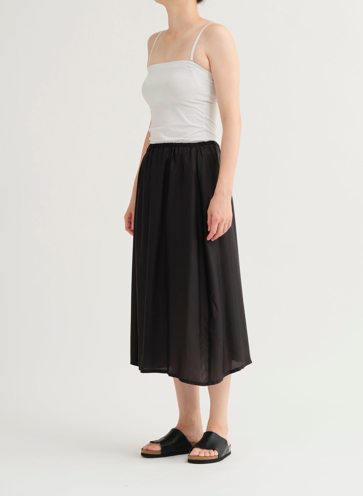 Pas De Calais Bemberg Taffeta Slip Under Skirt Black-Pas De Calais-Thistle Hill