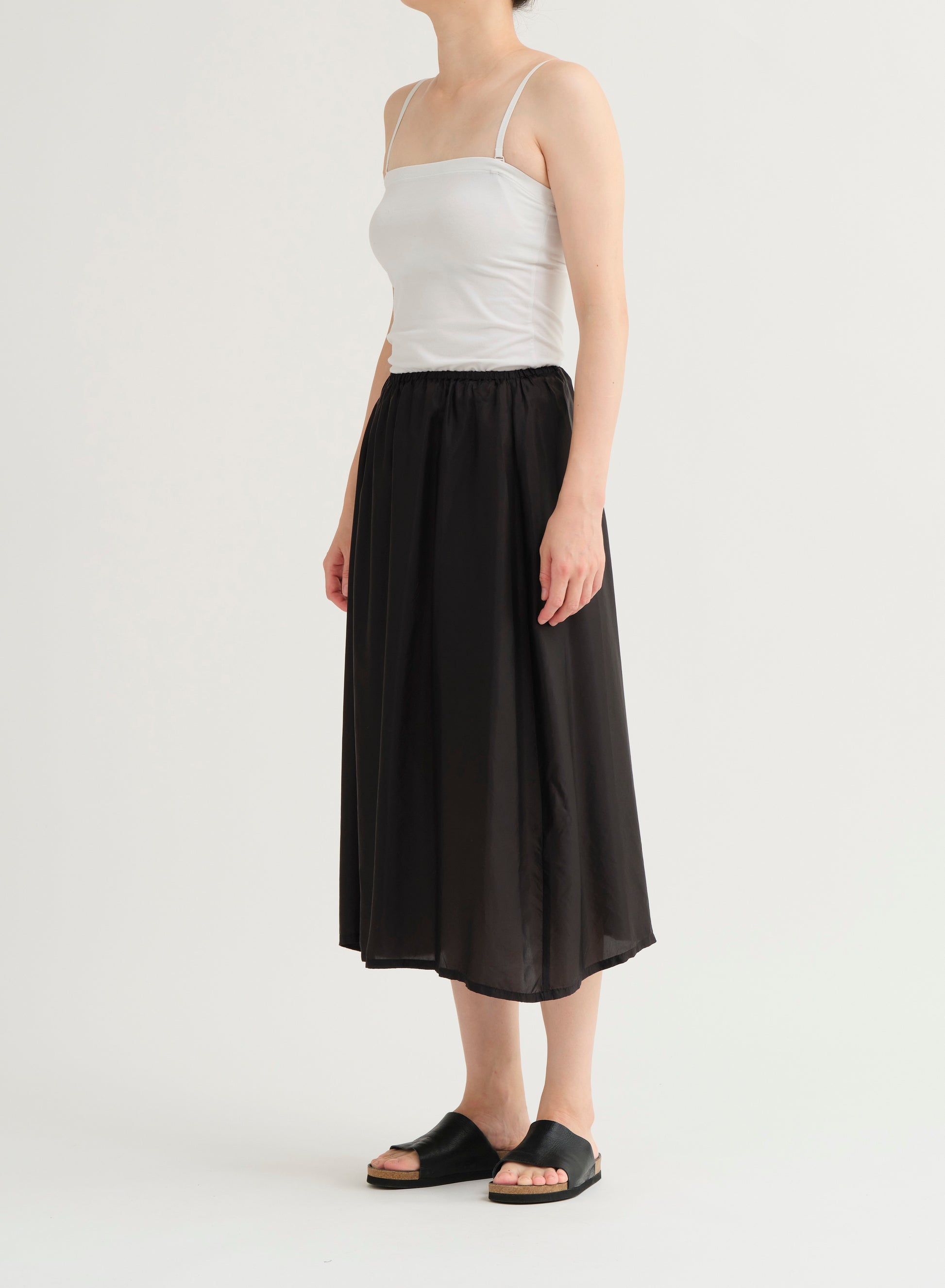 Pas De Calais Bemberg Taffeta Slip Under Skirt Black-Pas De Calais-Thistle Hill