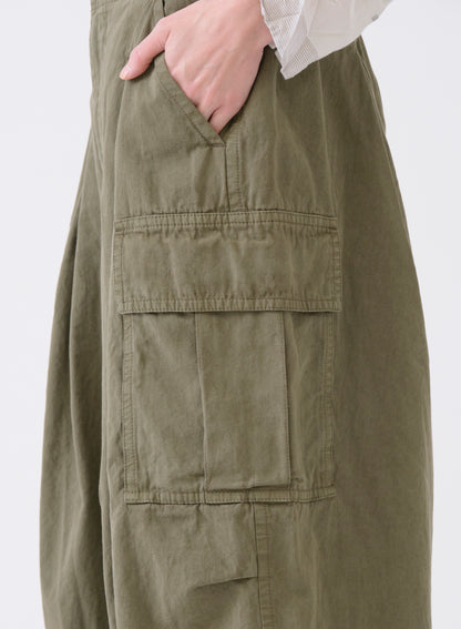 Pas de Calais Cotton Grosgrain Cargo Pants Khaki-Pas De Calais-Thistle Hill