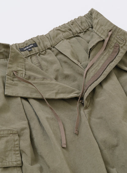 Pas de Calais Cotton Grosgrain Cargo Pants Khaki-Pas De Calais-Thistle Hill