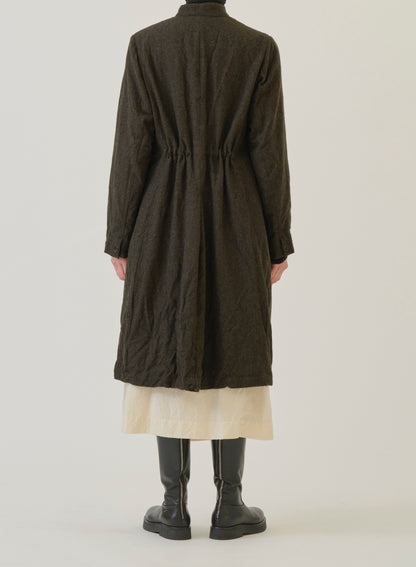 Pas de Calais Eco Wool Herringbone Chesterfield Coat Khaki-Pas De Calais-Thistle Hill