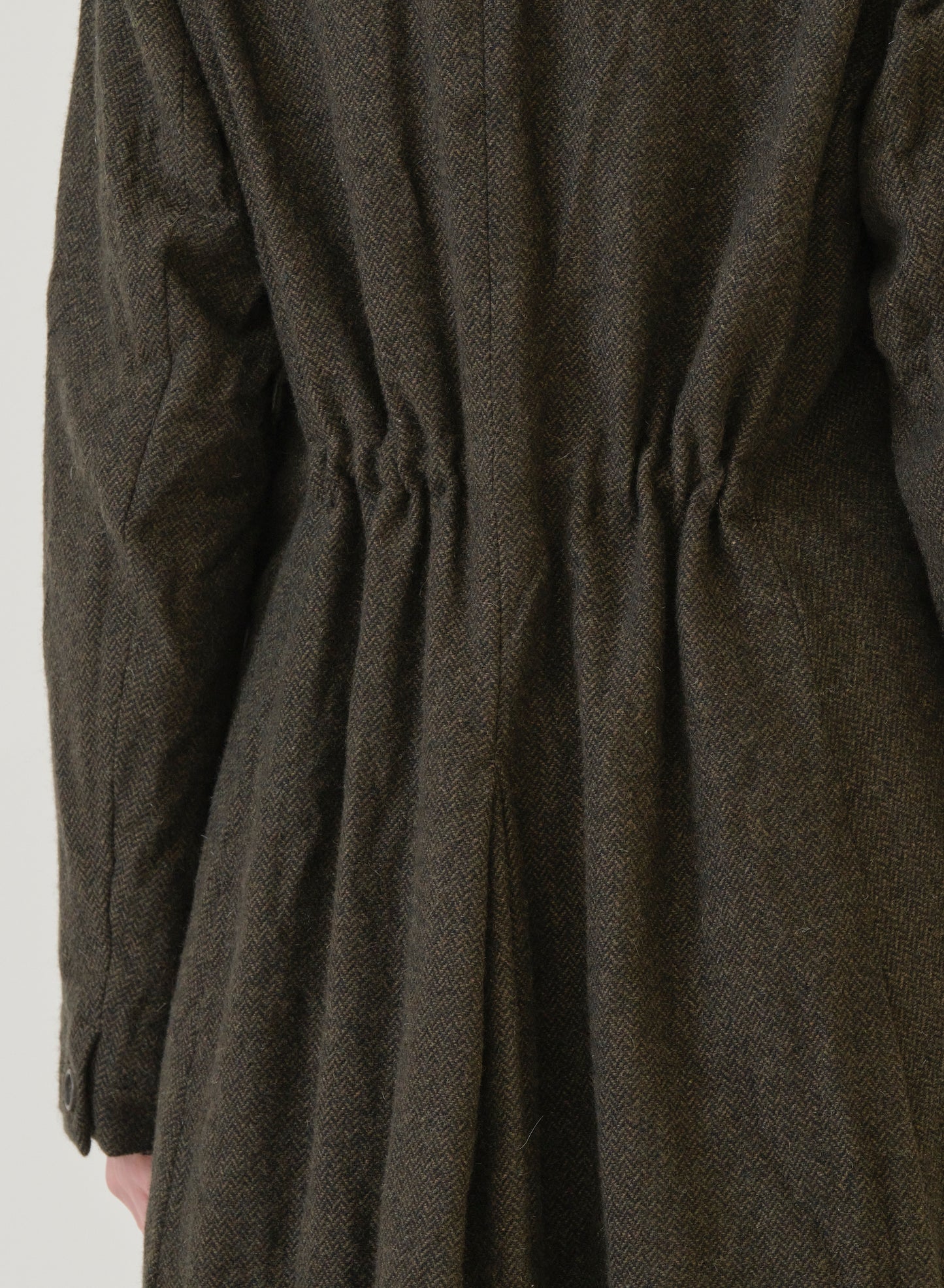 Pas de Calais Eco Wool Herringbone Chesterfield Coat Khaki-Pas De Calais-Thistle Hill