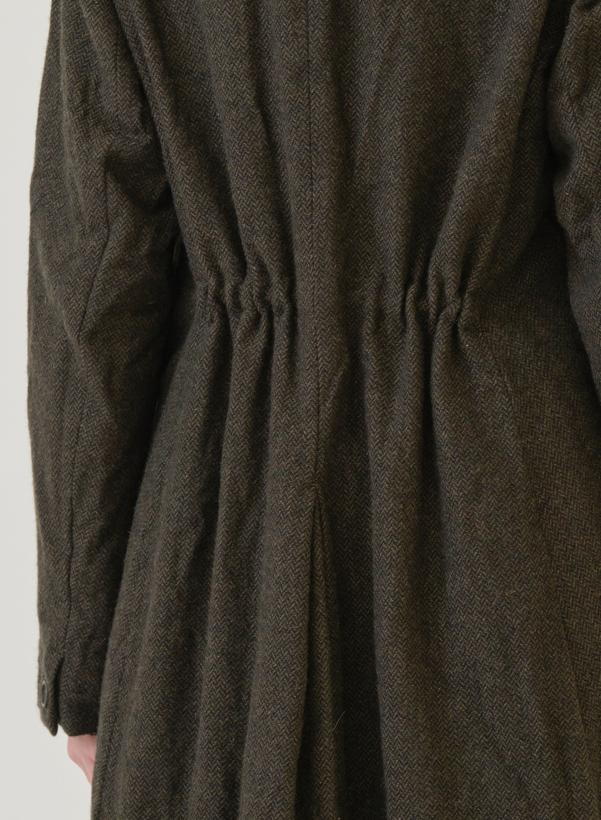 Pas de Calais Eco Wool Herringbone Chesterfield Coat Khaki-Pas De Calais-Thistle Hill