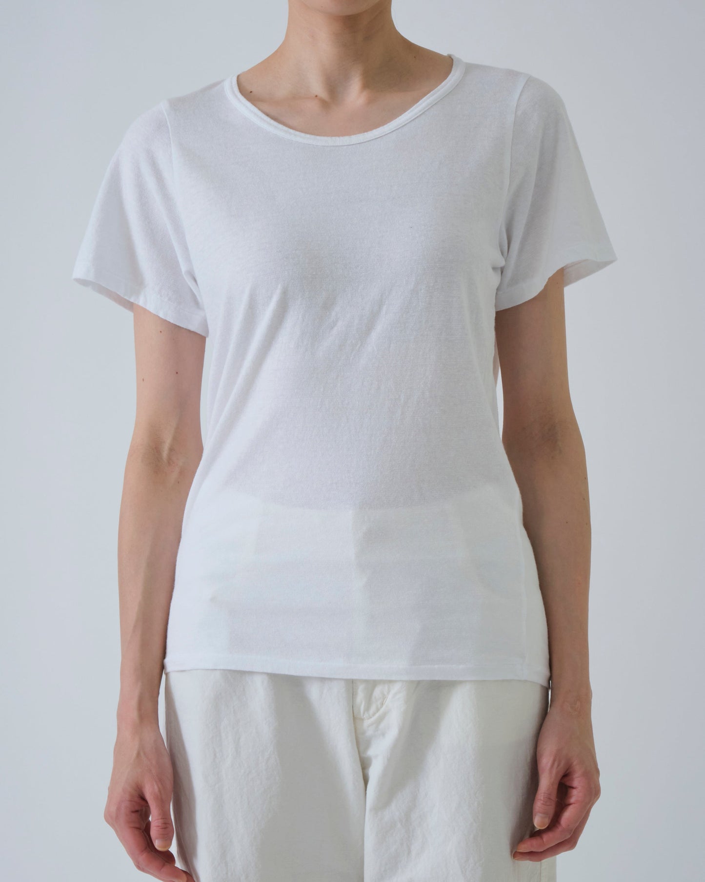 Pas de Calais Soft Cotton Jersey Short Sleeve T-Shirt White-Pas De Calais-Thistle Hill
