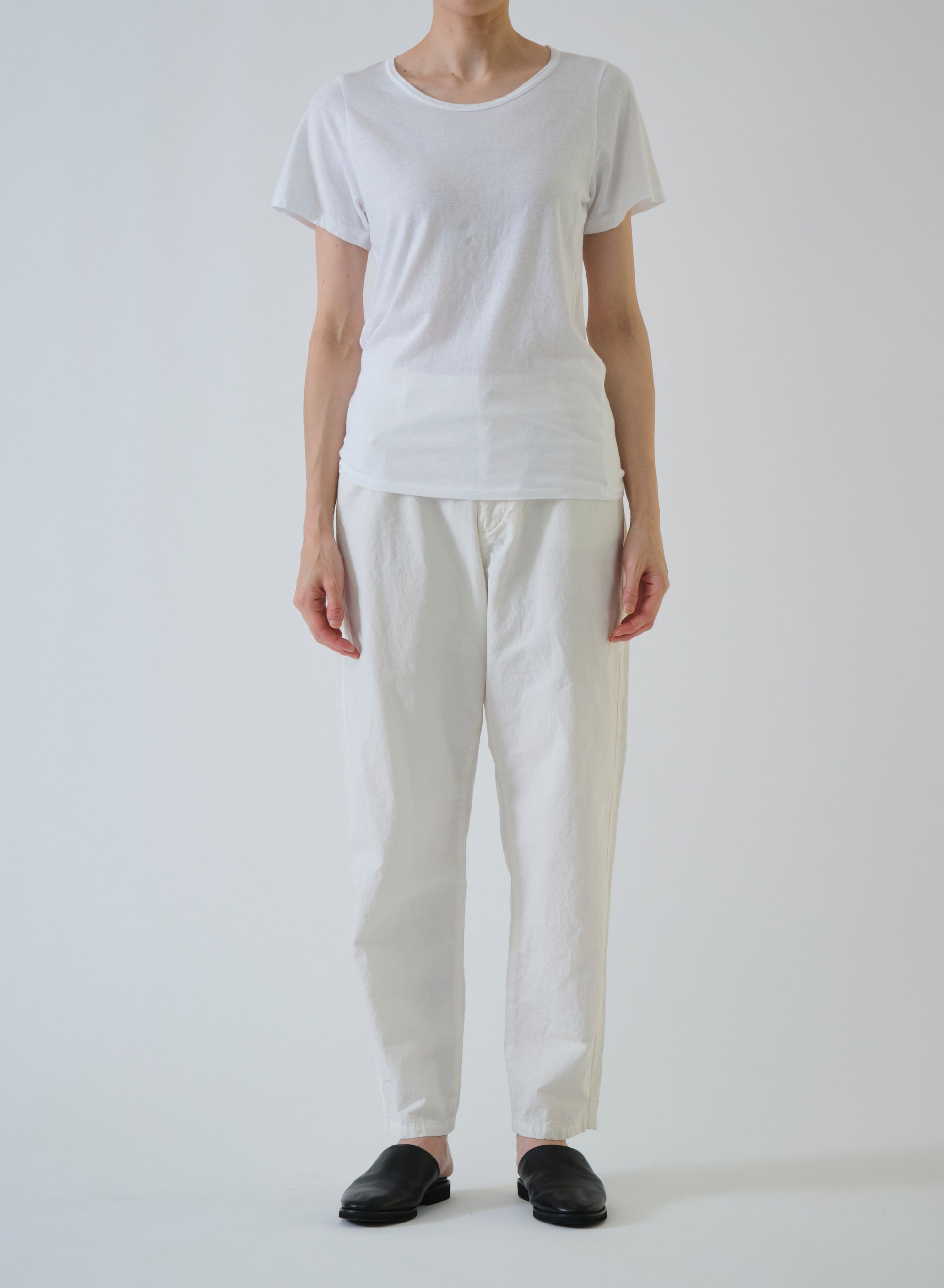 Pas de Calais Soft Cotton Jersey Short Sleeve T-Shirt White-Pas De Calais-Thistle Hill