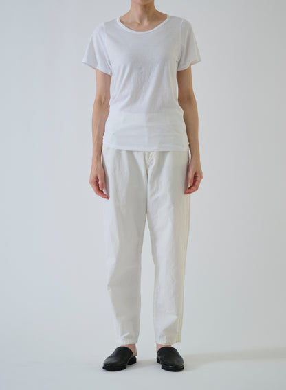 Pas de Calais Soft Cotton Jersey Short Sleeve T-Shirt White-Pas De Calais-Thistle Hill