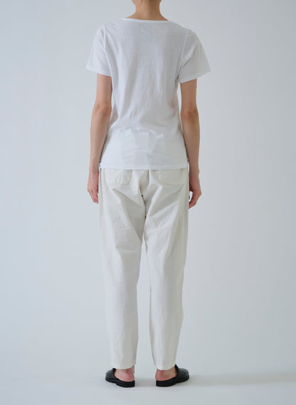 Pas de Calais Soft Cotton Jersey Short Sleeve T-Shirt White-Pas De Calais-Thistle Hill