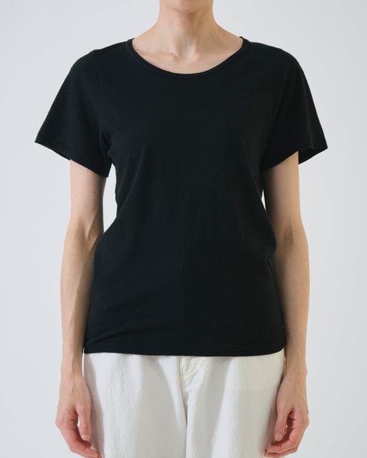 Pas de Calais Soft Cotton Jersey Short Sleeve T-Shirt Black-Pas De Calais-Thistle Hill