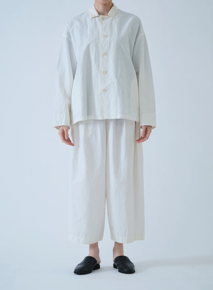 Pas de Calais High Density Plain Weave Coverall Jacket Off White-Pas De Calais-Thistle Hill