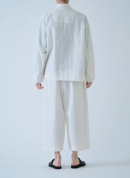 Pas de Calais High Density Plain Weave Coverall Jacket Off White-Pas De Calais-Thistle Hill