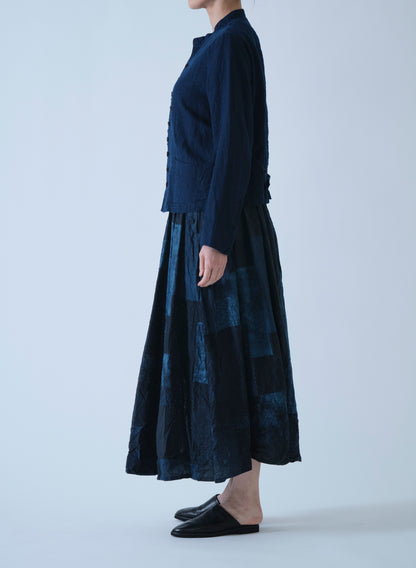 Pas de Calais Linen Indigo Chambray Jacket Navy-Pas De Calais-Thistle Hill