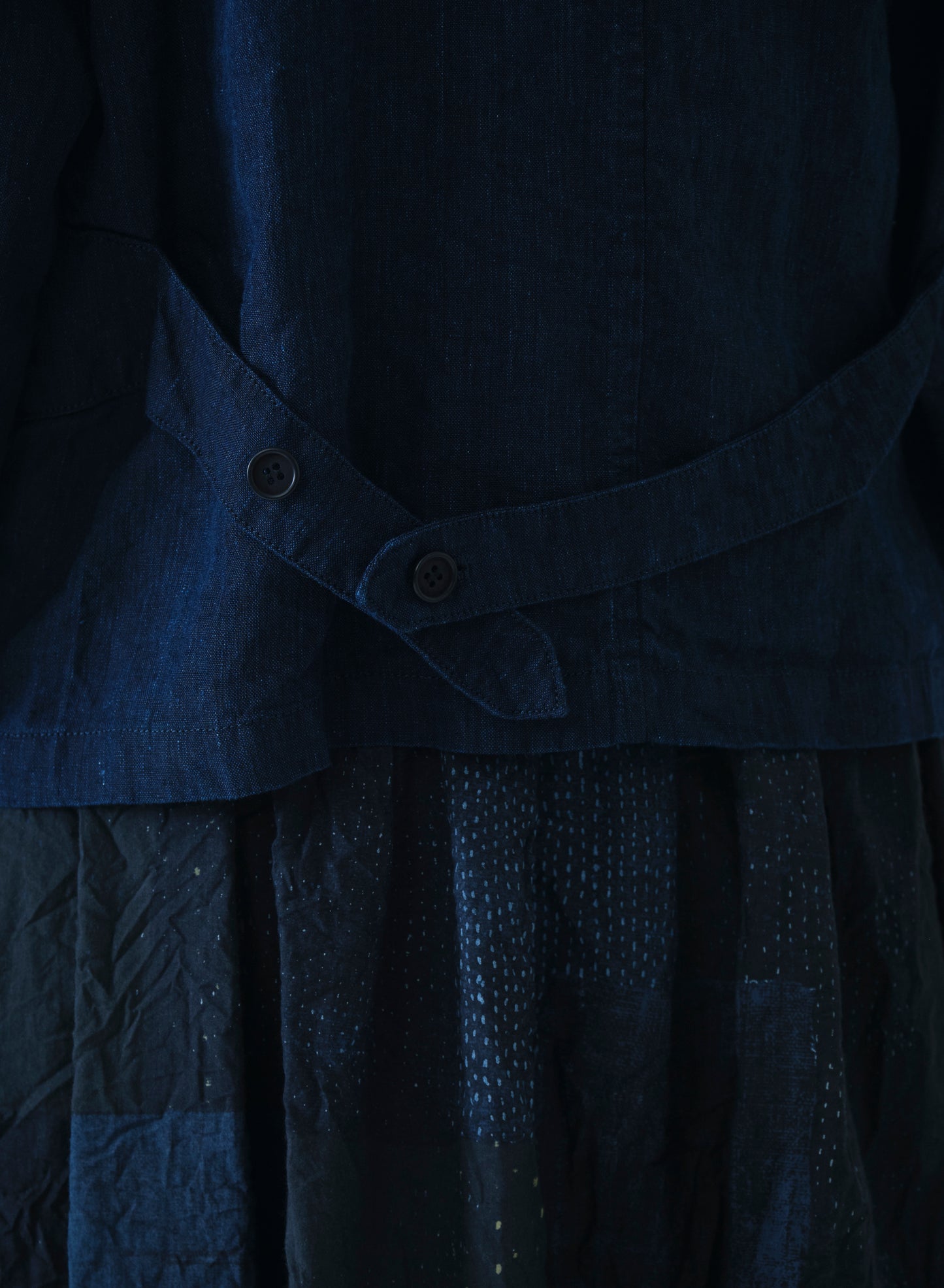 Pas de Calais Linen Indigo Chambray Jacket Navy-Pas De Calais-Thistle Hill