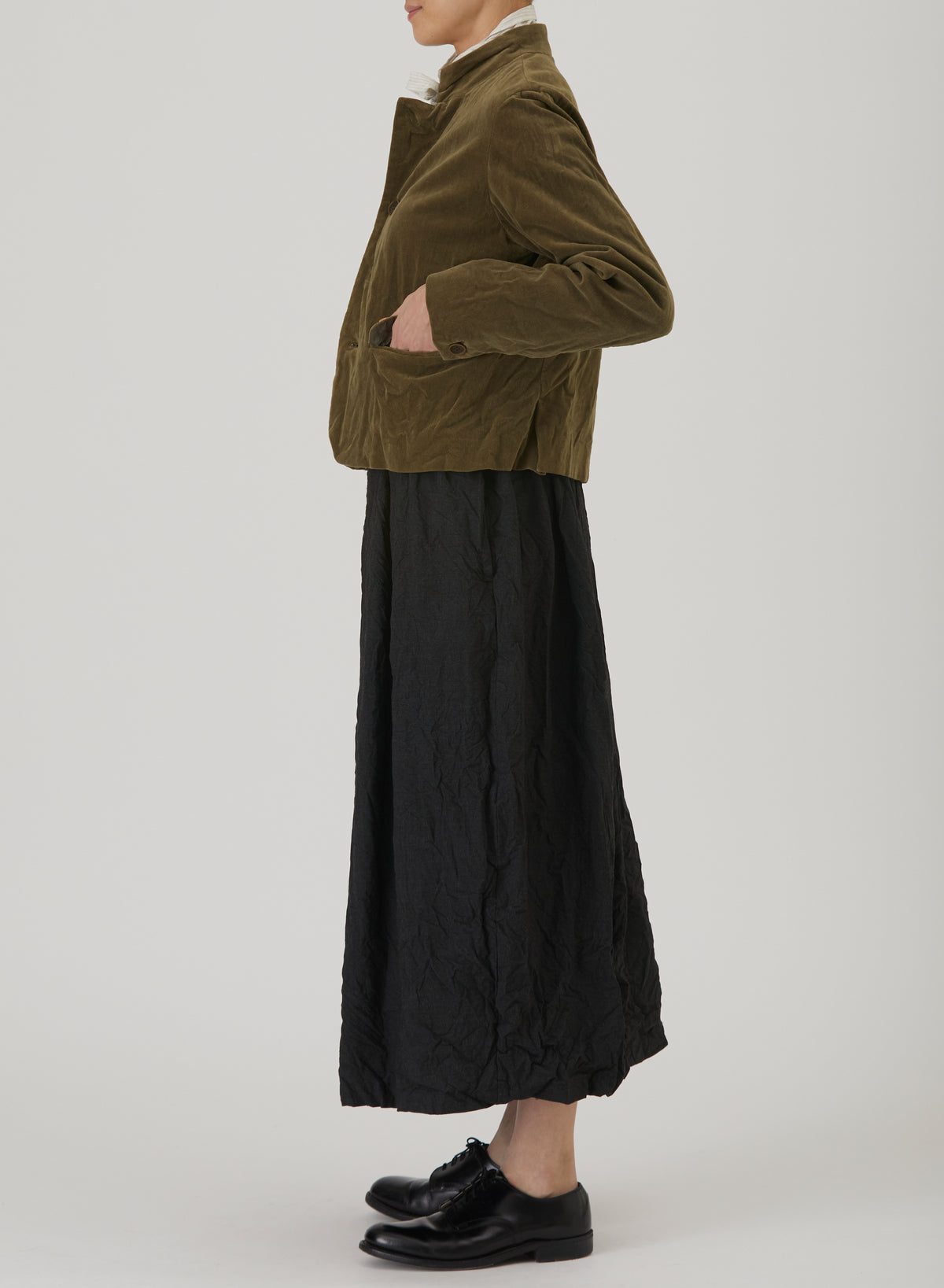 Pas De Calais Brushed Cotton Tailored Jacket Khaki-Pas De Calais-Thistle Hill