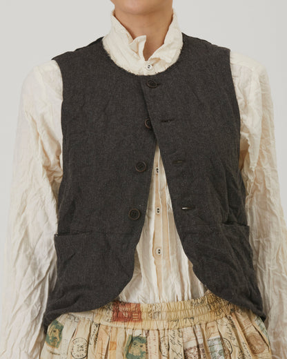 Pas De Calais Eco Wool Premium Tweed Vest Brown-Pas De Calais-Thistle Hill