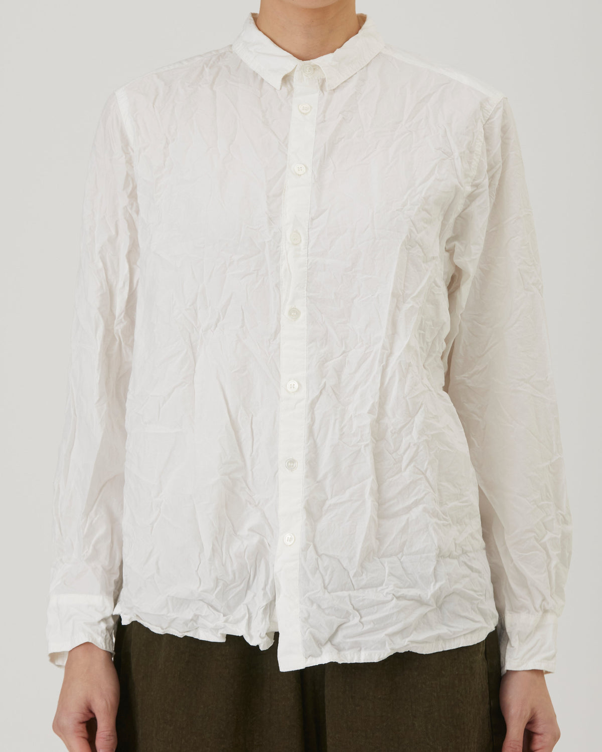 Pas De Calais Cotton Typewriter Standard Shirt White-Pas De Calais-Thistle Hill