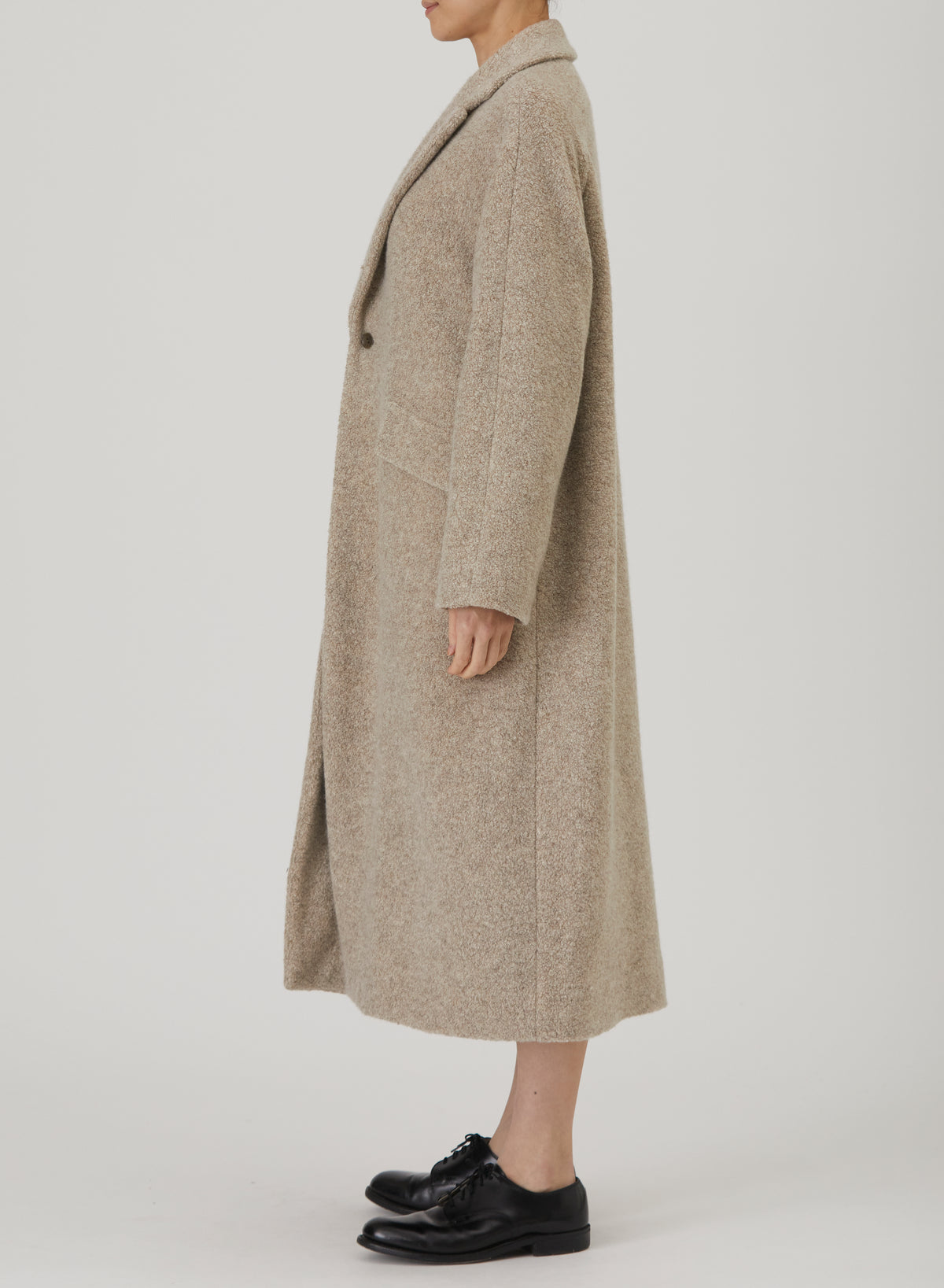 Pas De Calais Relax Cashmere Oversized Long Coat Beige-Pas De Calais-Thistle Hill