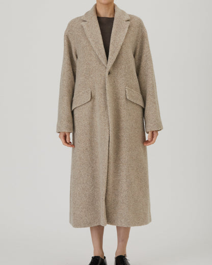 Pas De Calais Relax Cashmere Oversized Long Coat Beige-Pas De Calais-Thistle Hill