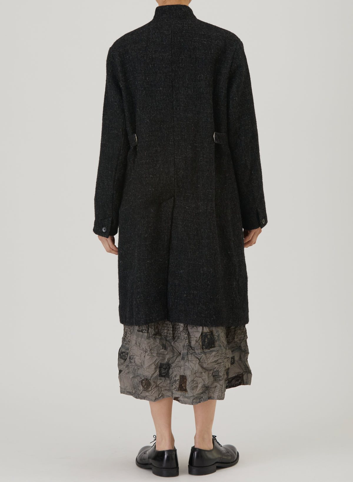 Pas De Calais Wool Linen Chesterfield Coat Charcoal-Pas De Calais-Thistle Hill