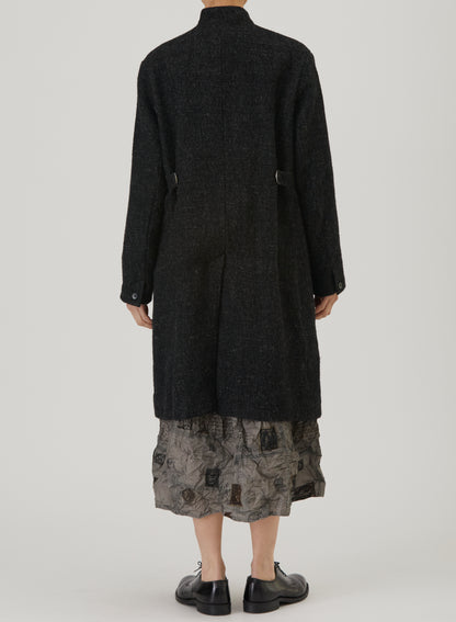 Pas De Calais Wool Linen Chesterfield Coat Charcoal-Pas De Calais-Thistle Hill