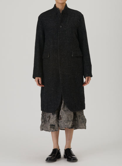 Pas De Calais Wool Linen Chesterfield Coat Charcoal-Pas De Calais-Thistle Hill