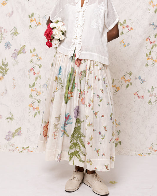 Injiri Herbarium 133 Cotton & Silk Skirt-Injiri-Thistle Hill