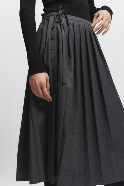 Saint Art Fabian Plated Skirt Dark Grey-Saint Art-Thistle Hill