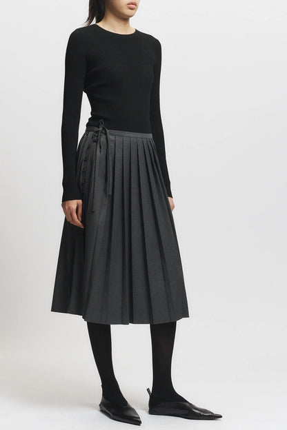 Saint Art Fabian Plated Skirt Dark Grey-Saint Art-Thistle Hill