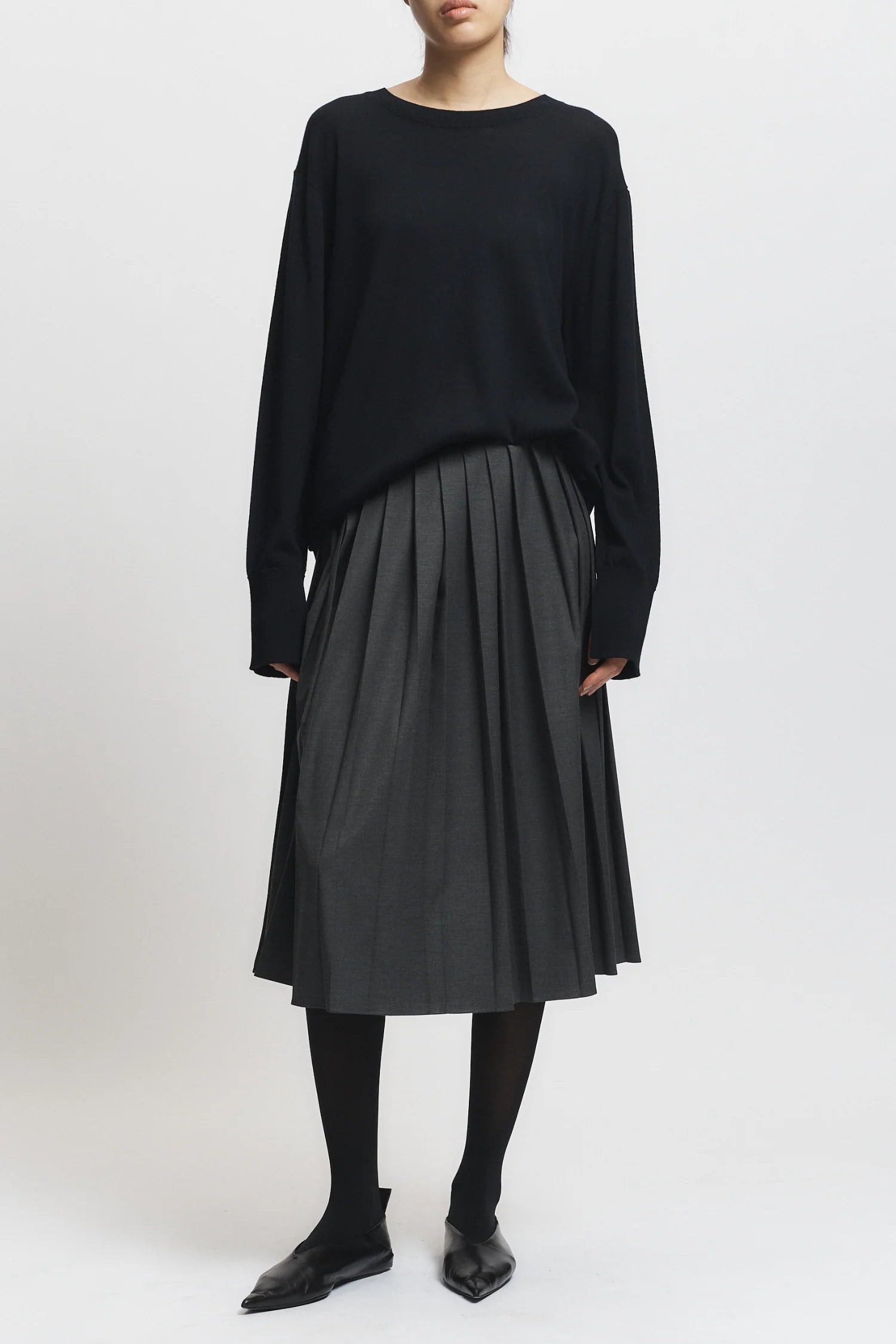 Saint Art Fabian Plated Skirt Dark Grey-Saint Art-Thistle Hill