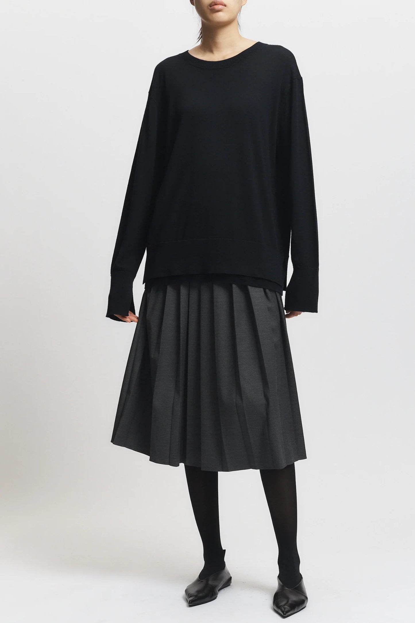 Saint Art Fabian Plated Skirt Dark Grey-Saint Art-Thistle Hill