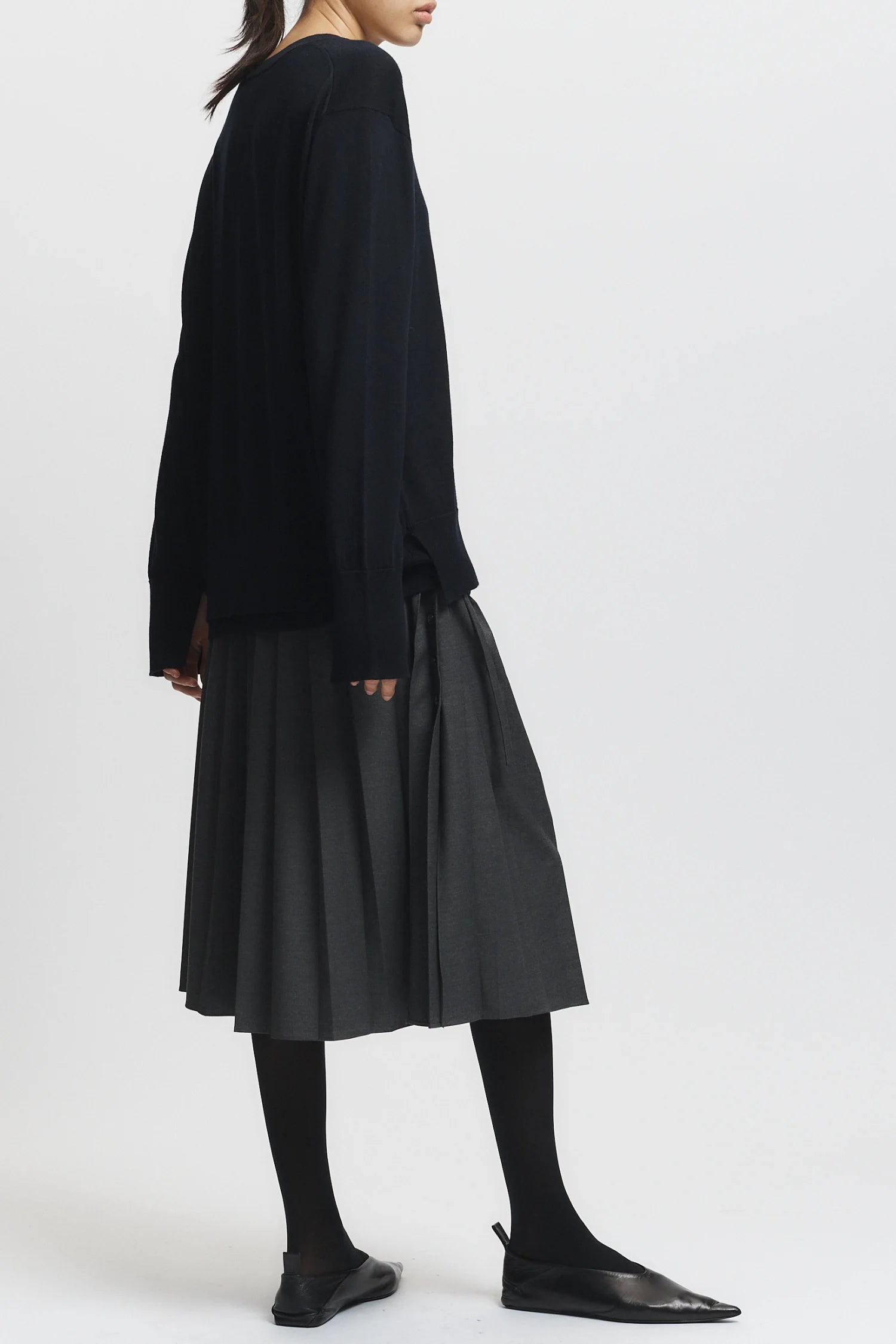 Saint Art Fabian Plated Skirt Dark Grey-Saint Art-Thistle Hill