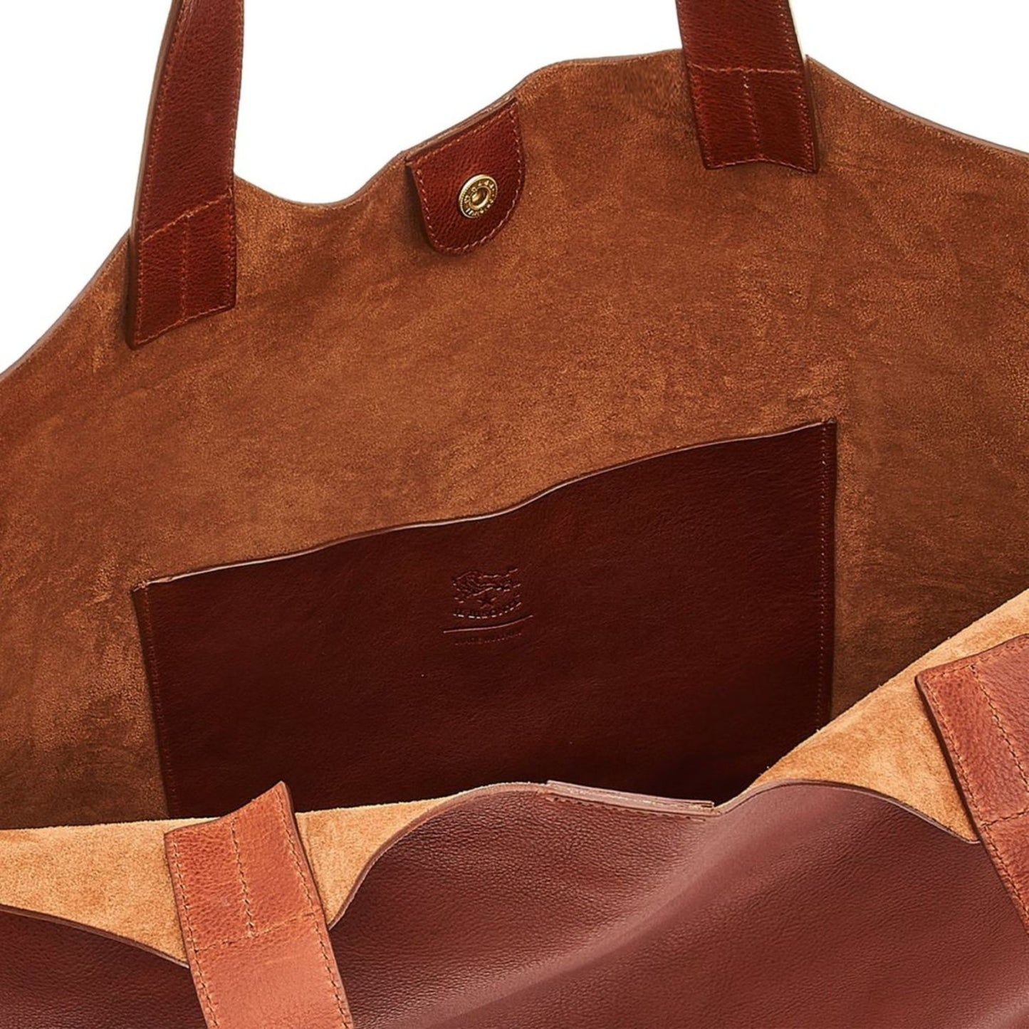 Il Bisonte Le Laudi Tote Bag in Vintage Leather Dark Brown Seppia