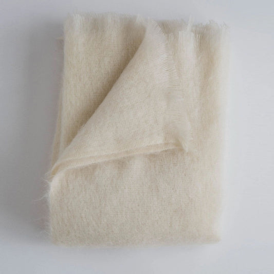 Evangeline Mohair Throws Pearl-Evangeline-Thistle Hill