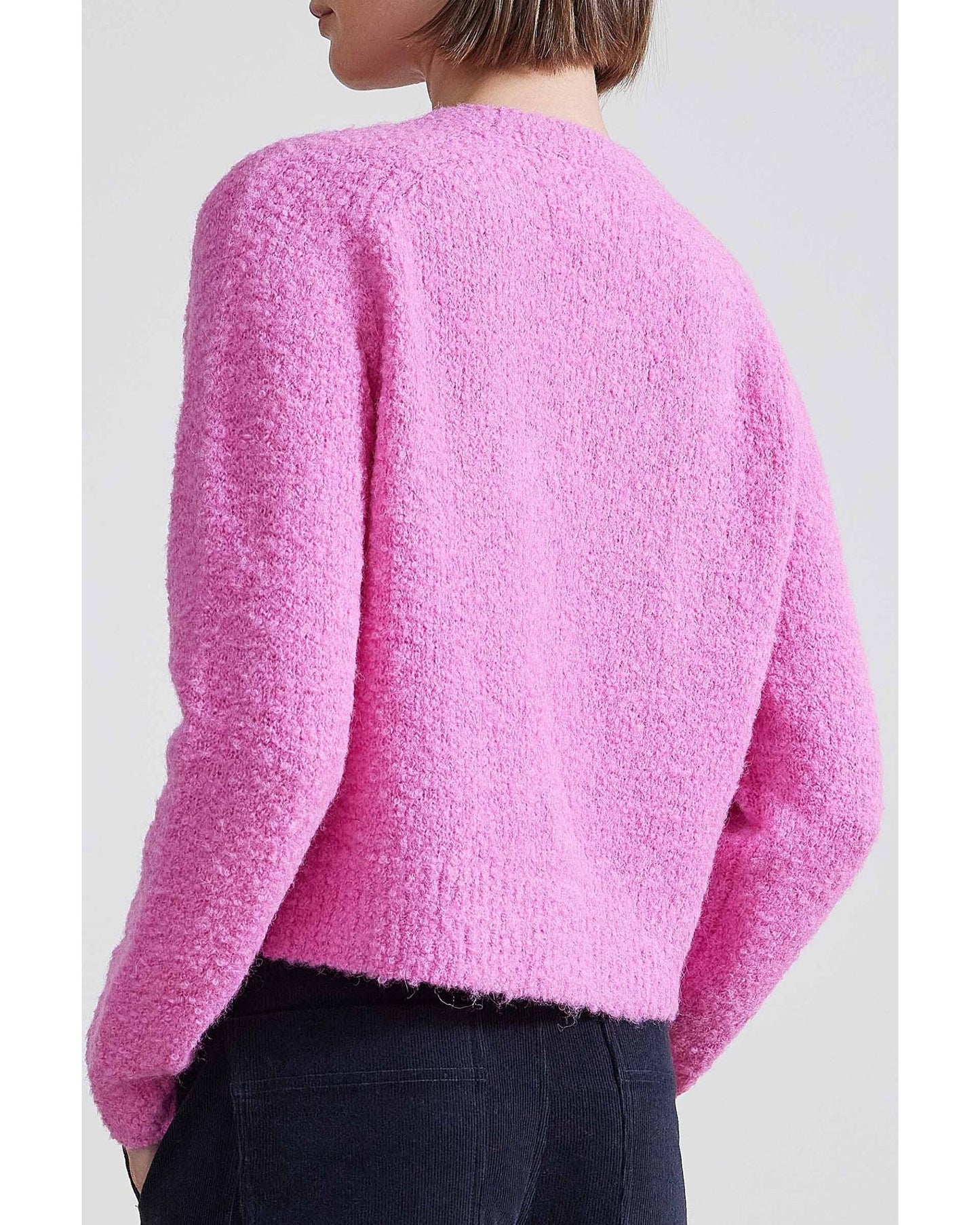 Apiece Apart Liisa Textured Crop Sweater Rose
