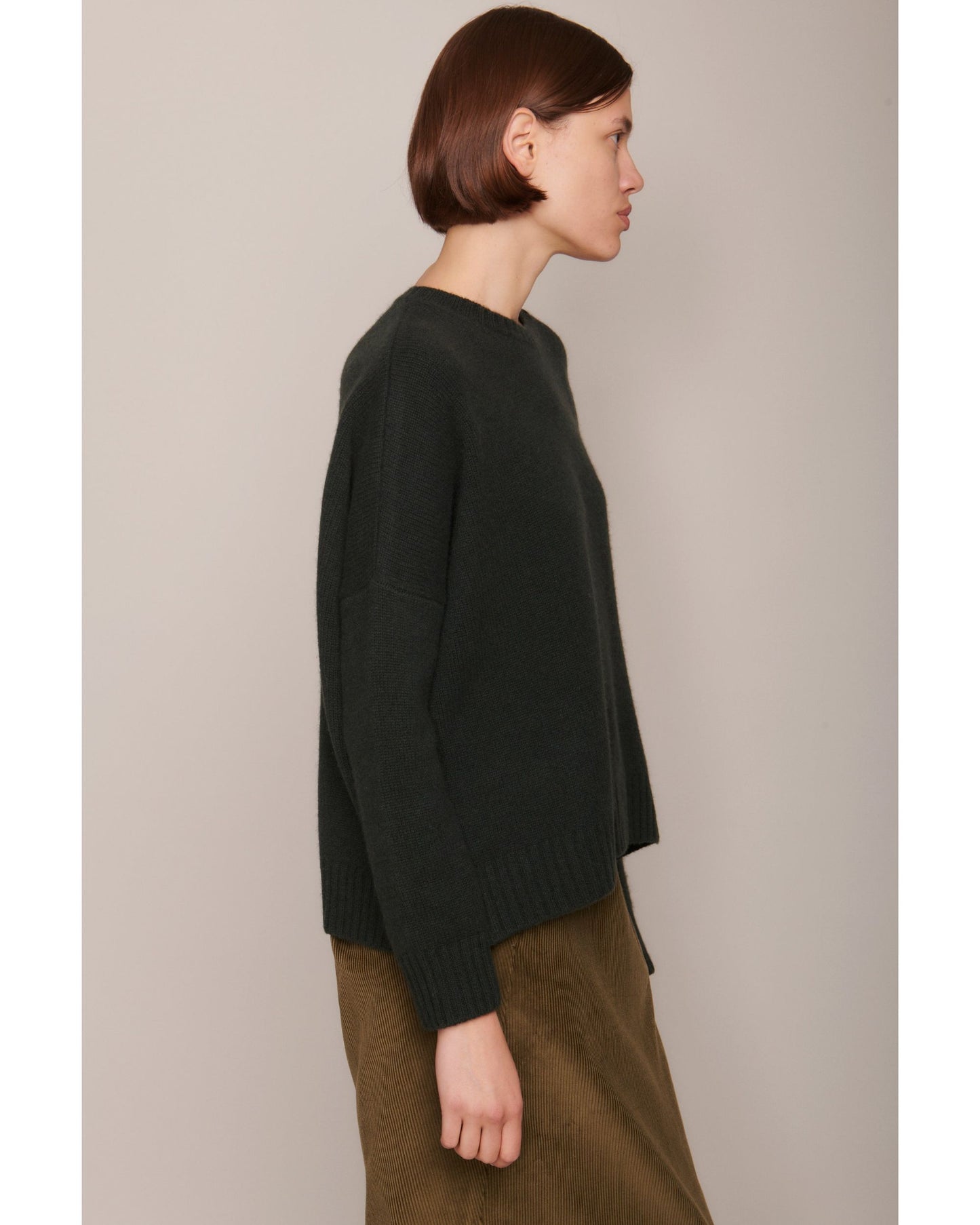 Organic by John Patrick Cashmere Wide Pullover Loden