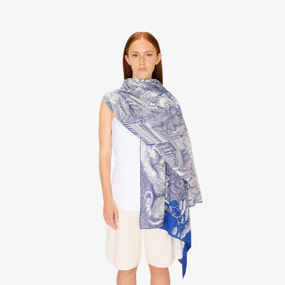 Inoui Editions Scarf 100 Piranesi Blue-Inoui Editions-Thistle Hill