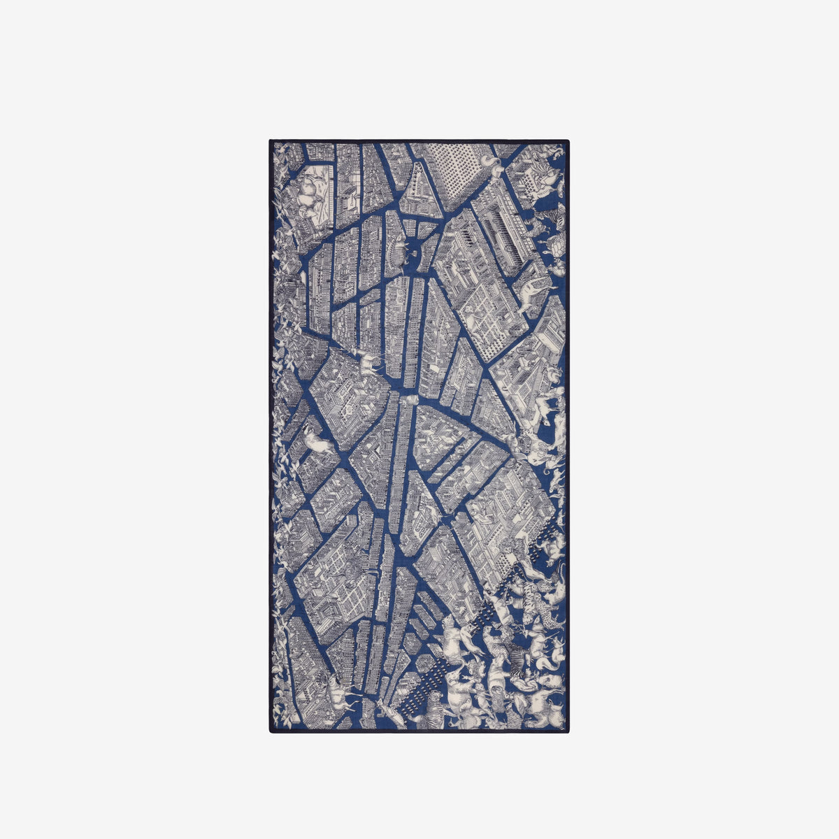 Inoui Editions 100 Turgot Dark Blue Scarf-Inoui Editions-Thistle Hill